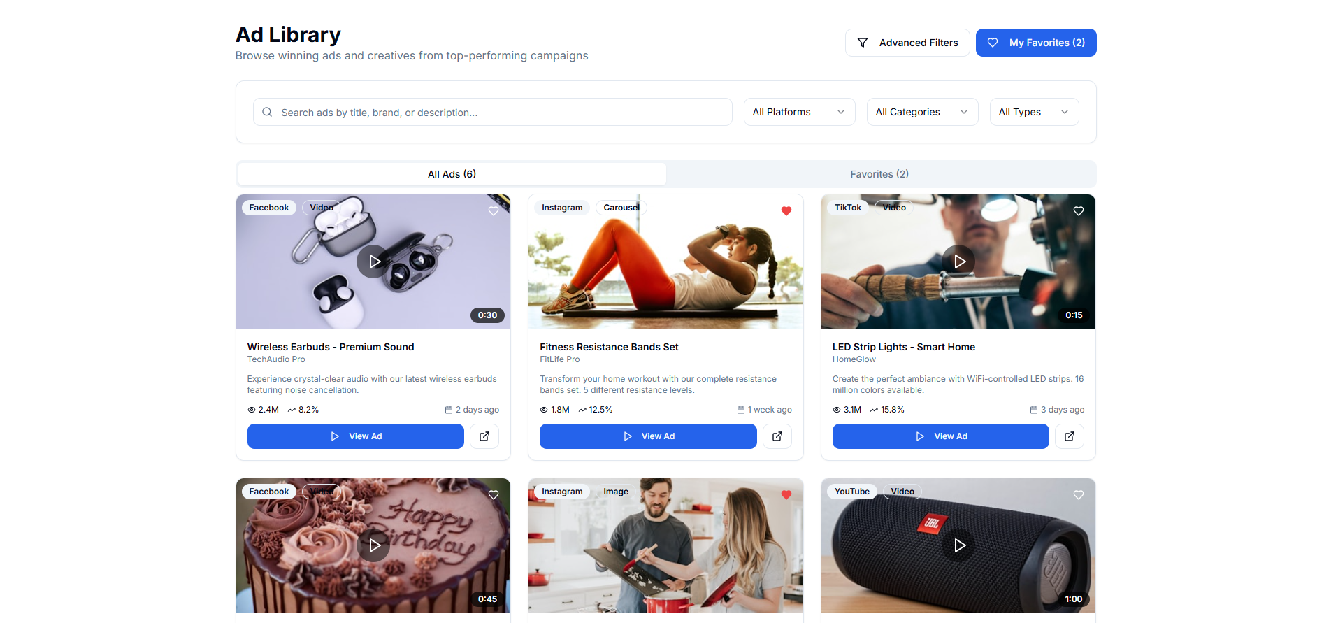 DropSpy Ad Library Preview